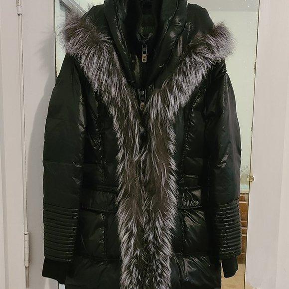 Nicole Benisti Jackets & Blazers - Nicole Benisti Cortina Leather & Fox Fur Down Coat